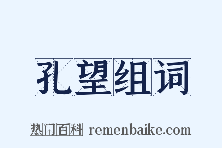 孔望组词是什么意思的图片